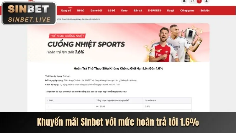 Banner khuyến mãi hoàn trả hàng ngày với biểu tượng tiền mặt và nước biển tại 98win10.